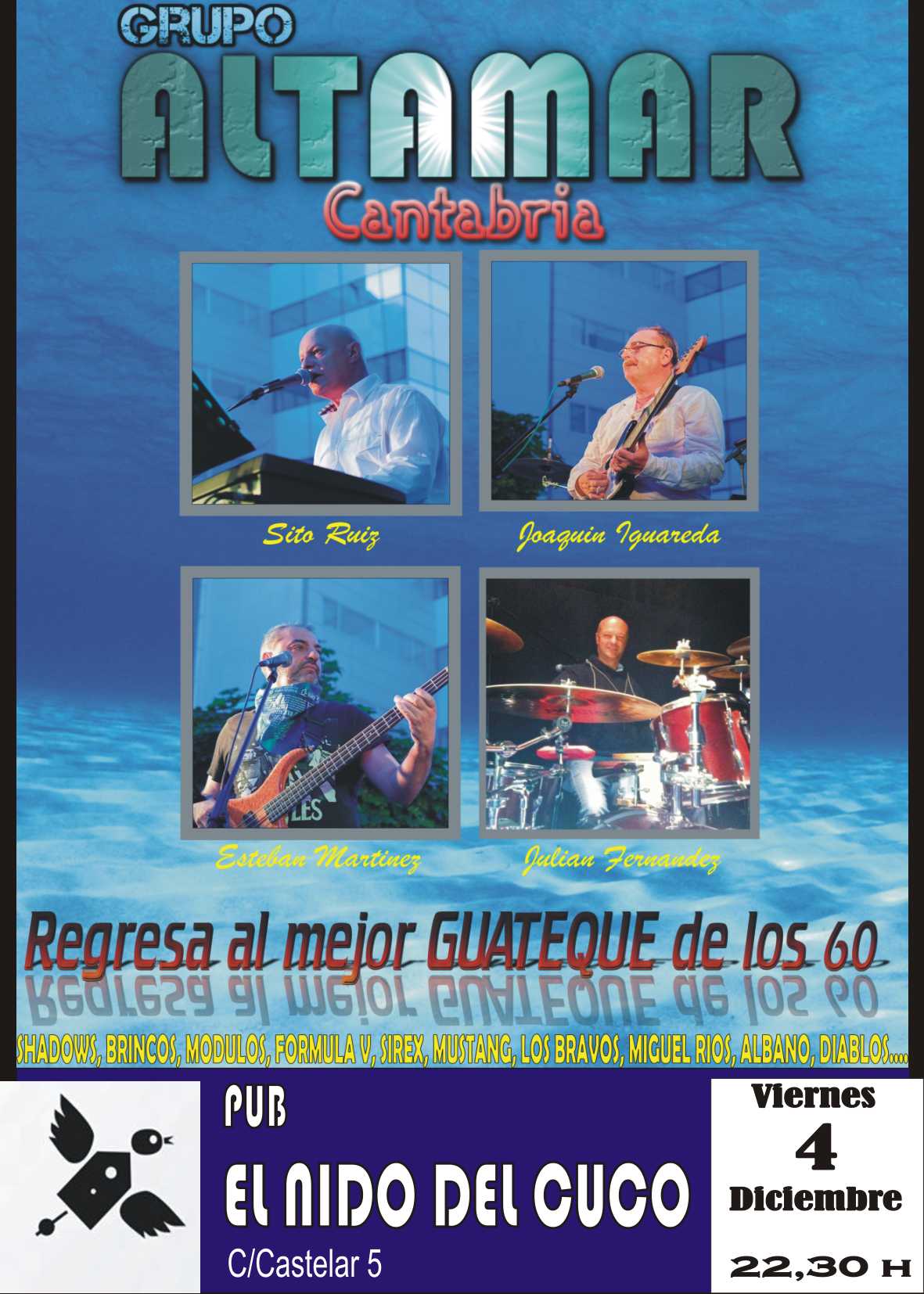 Guateque, éxitos de los 60 con el grupo Altamar en Santander