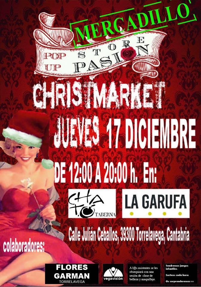 Mercadillo Chrismarket Pop Store Pasión en Torrelavega