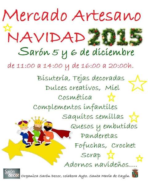 Mercado artesanal de Navidad en Sarón