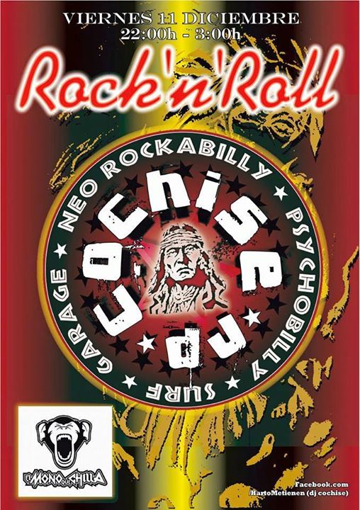 Sesión Rock con Dj Cochise en El Mono que Chilla en Santander