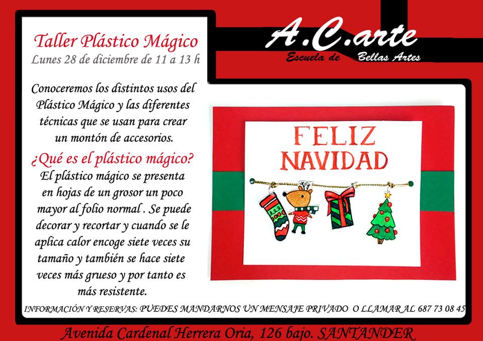 Taller de Plástico Mágico en A.C. Arte de Santander