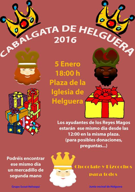 Cabalgata de Reyes en Helguera 2016