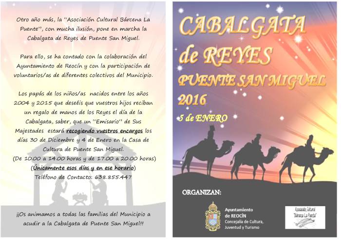 Cabalgata de Reyes en Puente San Miguel 2016