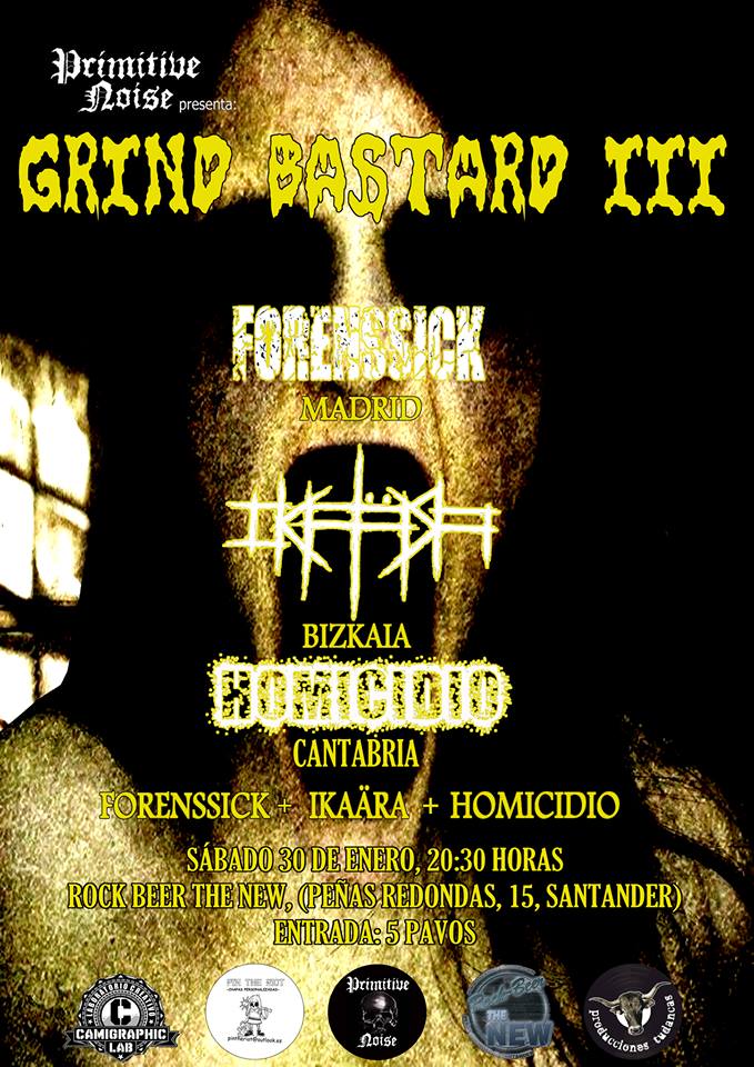 Concierto Grind Bastard en el New en Santander