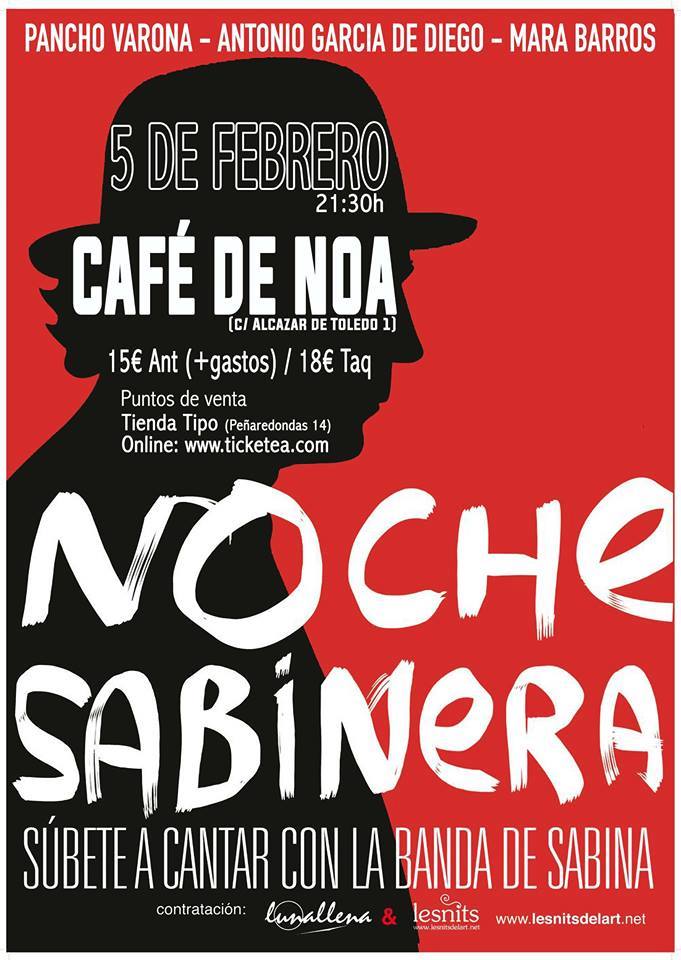 Concierto Noche Sabinera en el Café de Noa en Santander