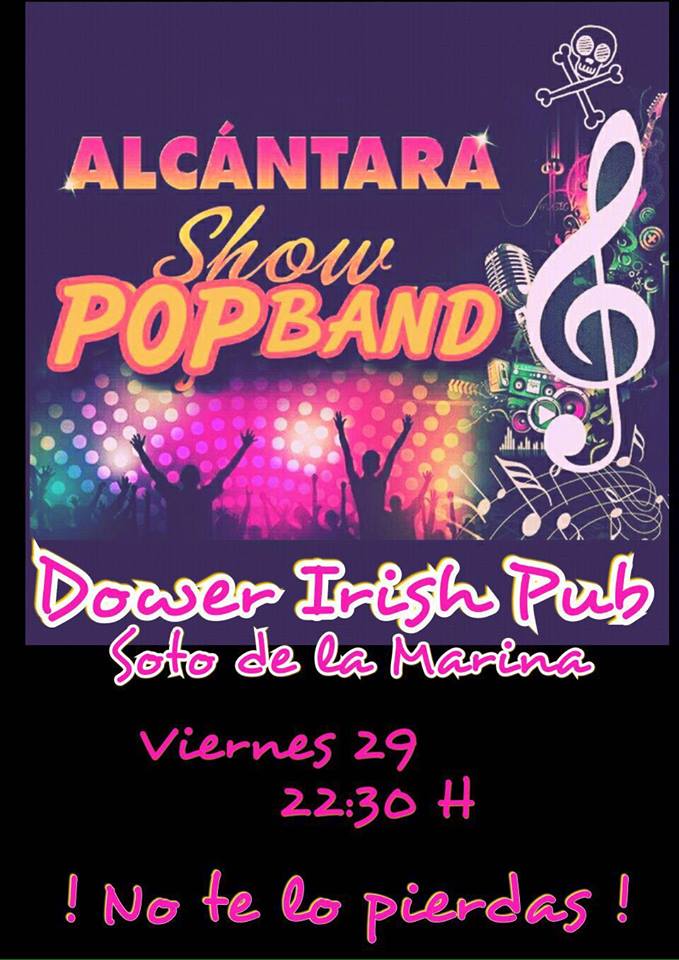 Concierto de Alcántara Show Pop Band en el Dower en Soto de la Marina