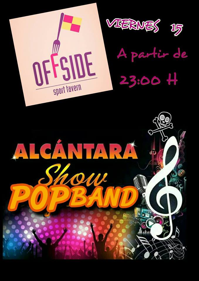 Concierto de Alcántara Show Popband en el Offside en Guarnizo