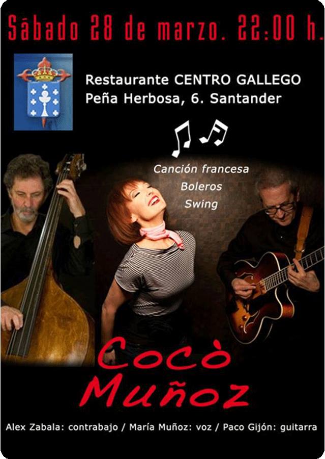 Concierto de Coco Muñoz en el Centro Gallego de Santander