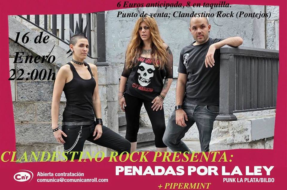 Concierto de Penadas por la Ley + Pipermint en Clandestino en Pontejos
