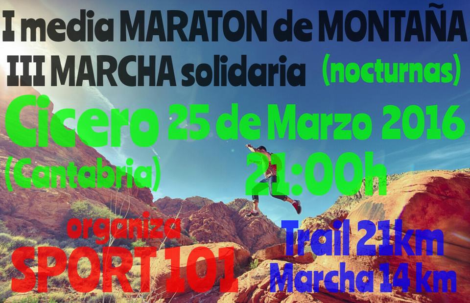 Media Maratón,Trail y Marcha nocturna en Cicero
