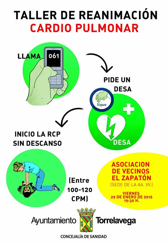 Taller de Reanimación CardioPulmonar en el Zapatón en Torrelavega
