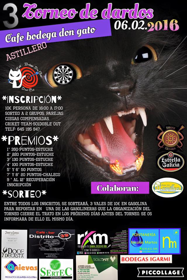 Torneo de Dardos en la Bodega Don Gato de Astillero