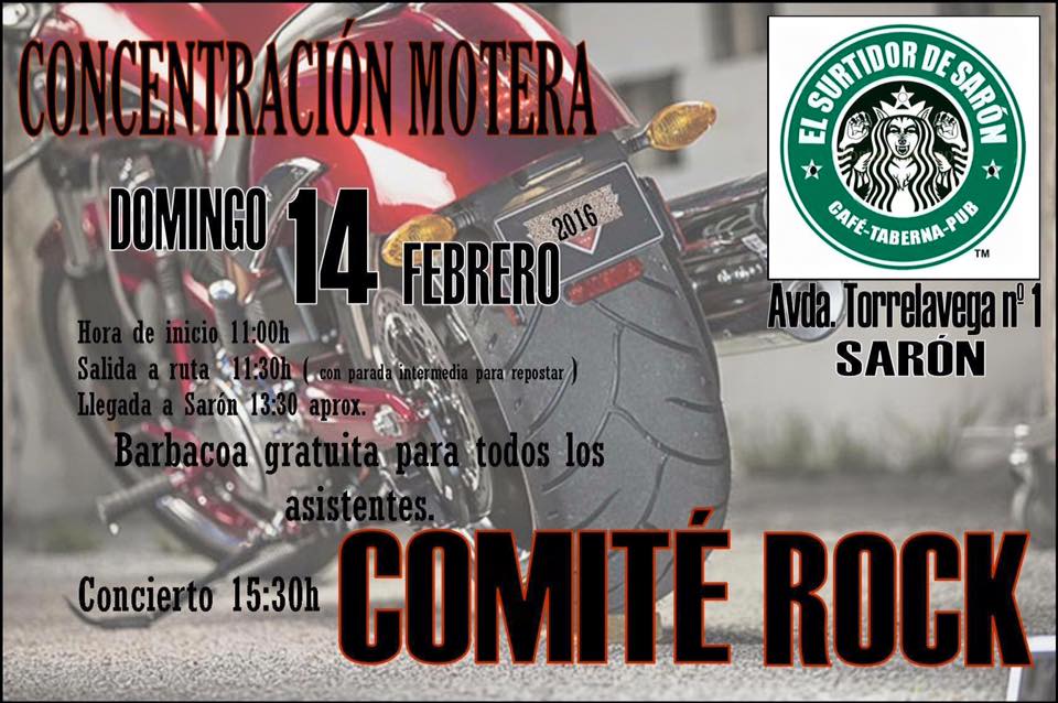 Concentración de motos en el Surtidor de Sarón