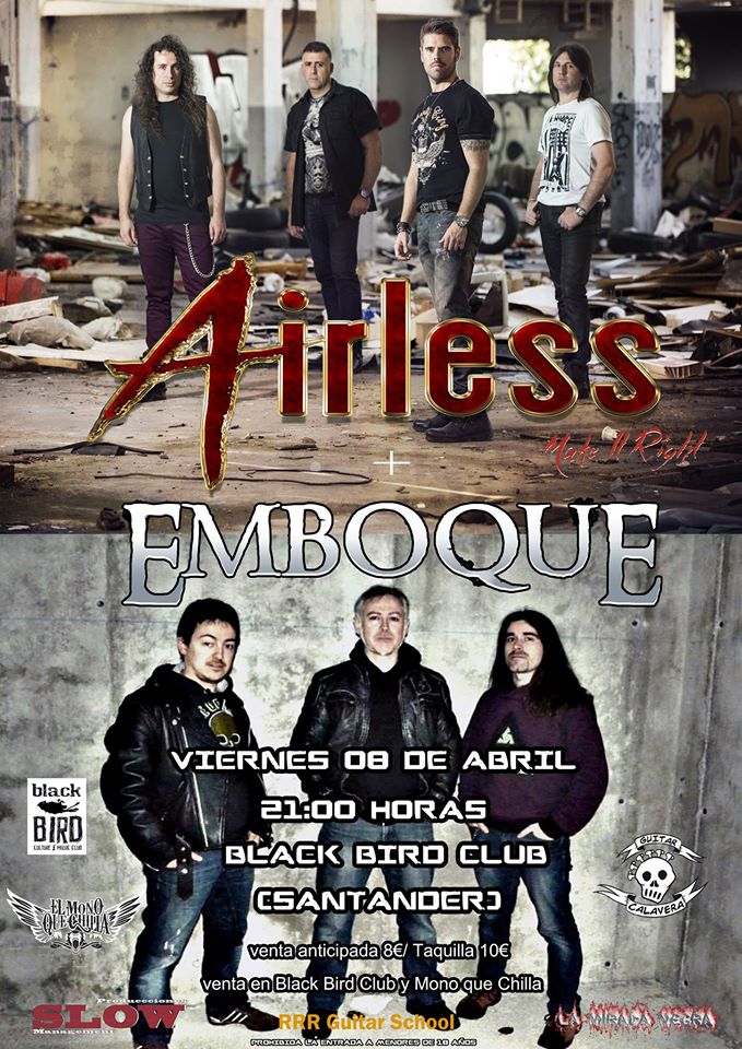 Concierto de Airless y Emboque en el Black Bird en Santander