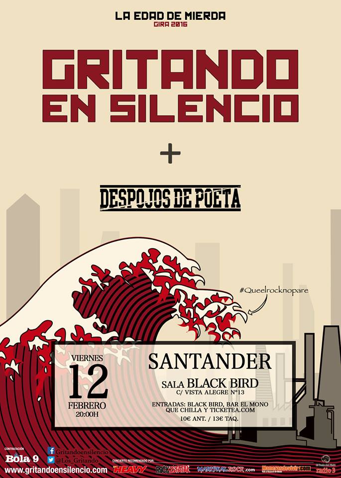 Concierto de Gritando en Silencio en el Black Bird en Santander