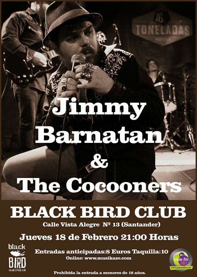 Concierto de Jimmy Barnatan y The Cocooners en el Black Bird en Santander