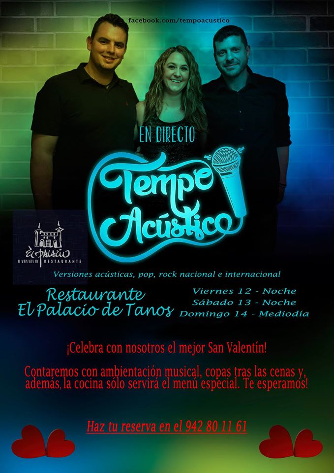 Concierto de San Valentín de Tempo Acústico en El Palacio de Tanos