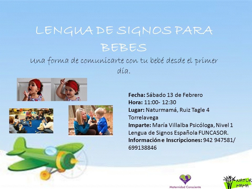 Lengua de signos para bebés en Naturmamá en Torrelavega