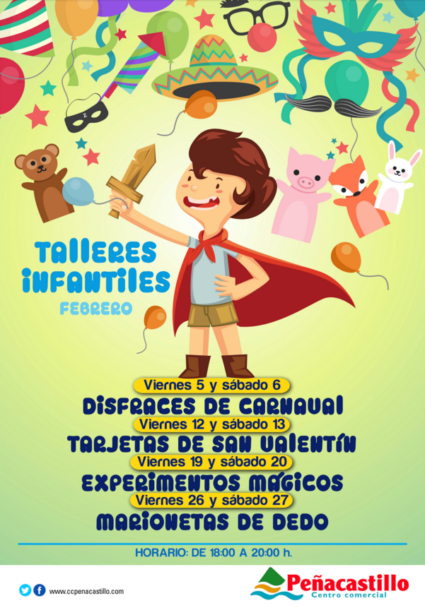 Taller infantil de carnaval en el Centro Comercial Peñacastillo