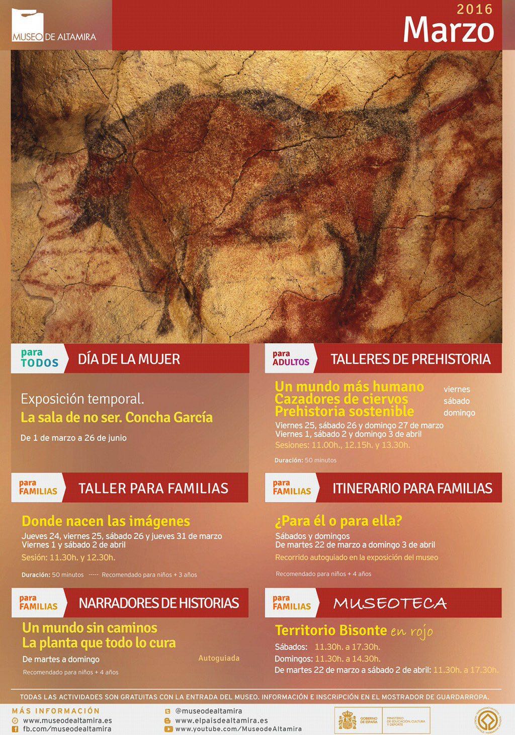 Actividades de marzo en el Museo de Altamira