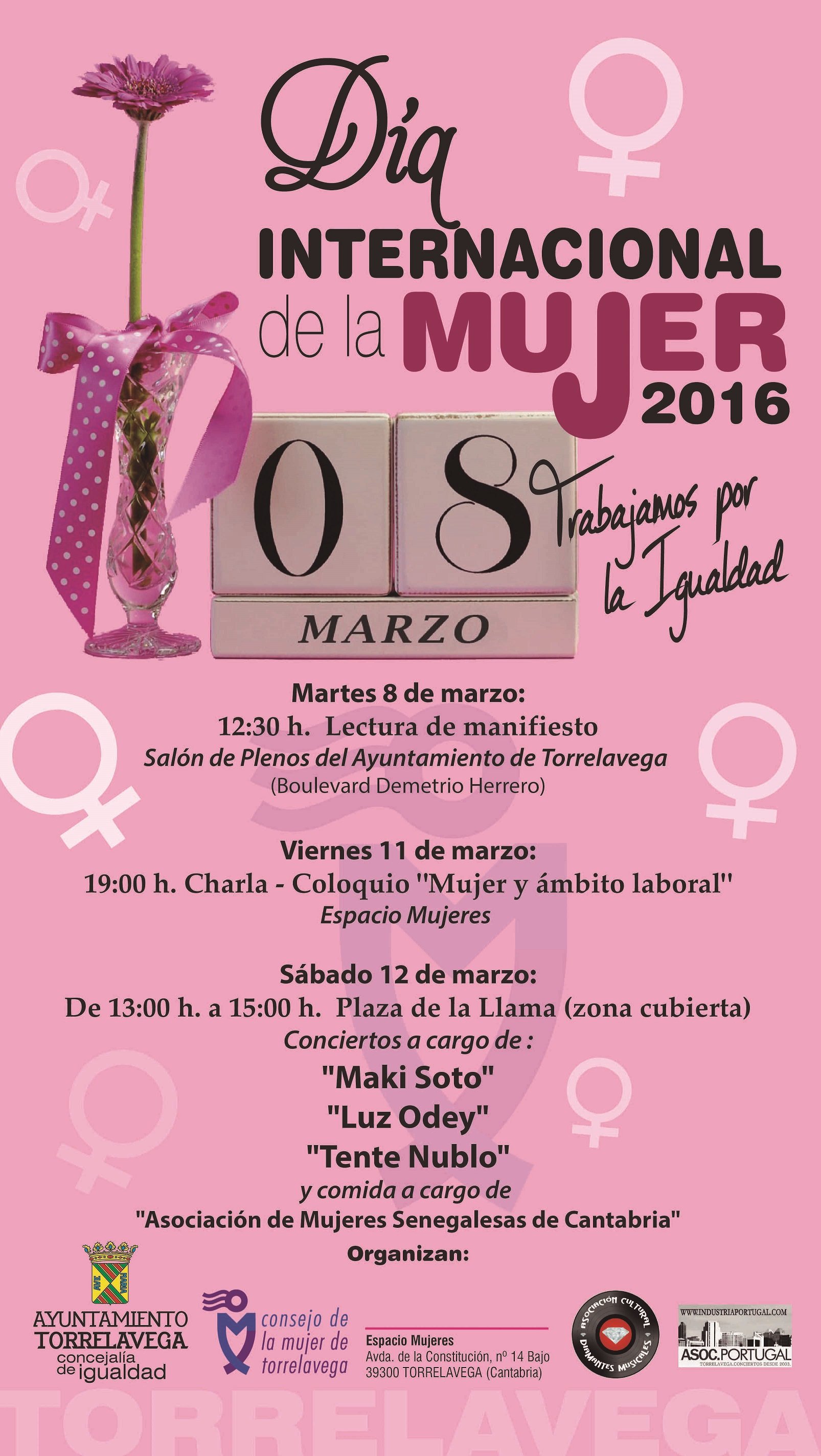 Actividades y conciertos del día de la mujer en Torrelavega