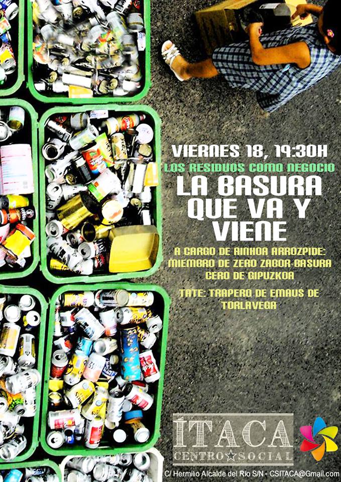 Charla coloquio sobre residuos en Itaca en Torrelavega