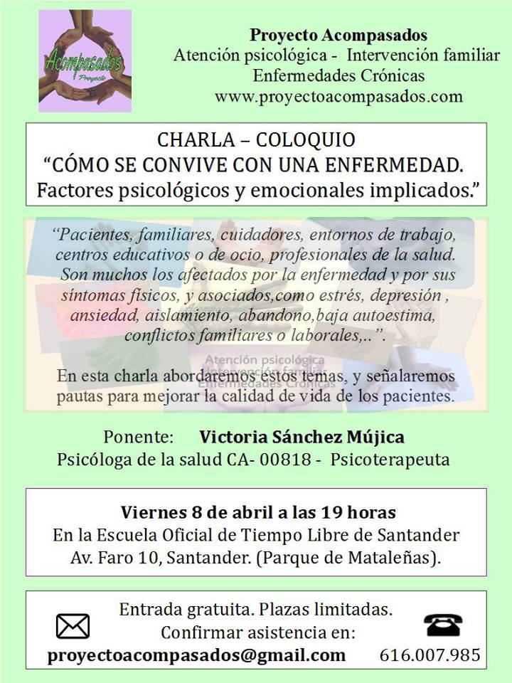 Charla sobre como vivir con una enfermedad en Santander