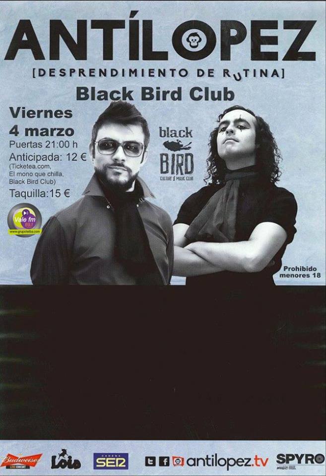 Concierto de Antilopez en el Black Bird de Santander