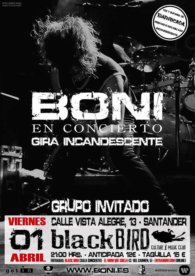Concierto de Boni de Barricada en el Black Bird de Santander