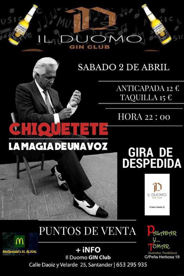 Concierto de Chiquetete en Il Duomo en Santander