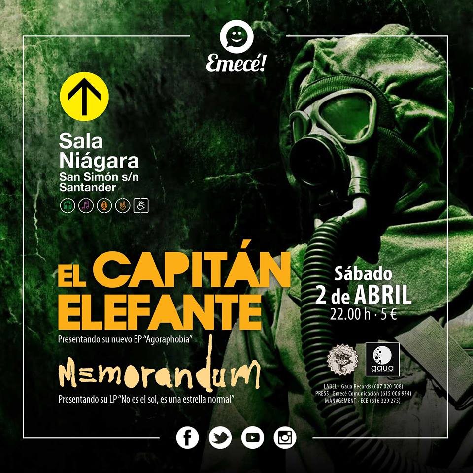 Concierto de El Capitán Elefante y Memorandum en el Niágara en Santander