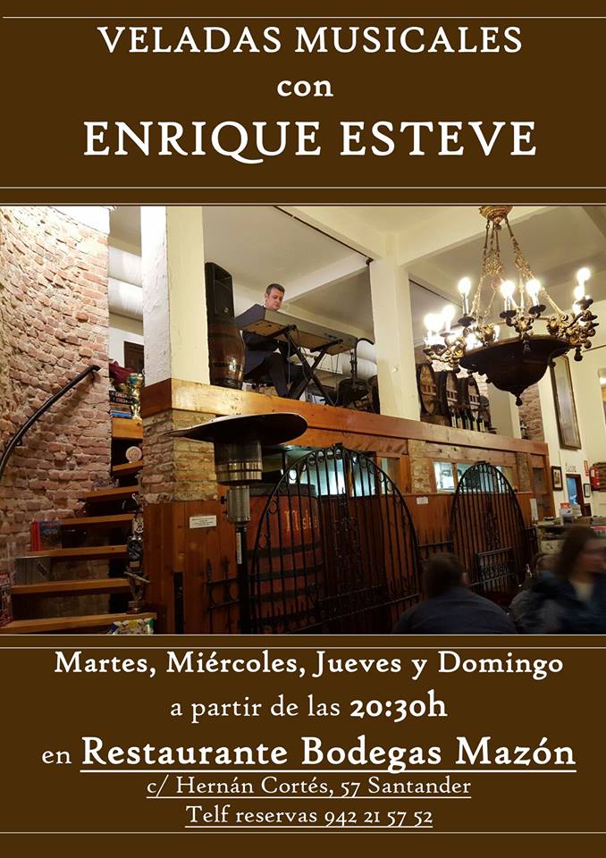 Concierto de Enrique Esteve en Bodegas mazón en Santander
