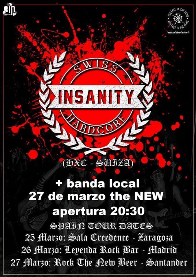 Concierto de Insanity en el New en Santander