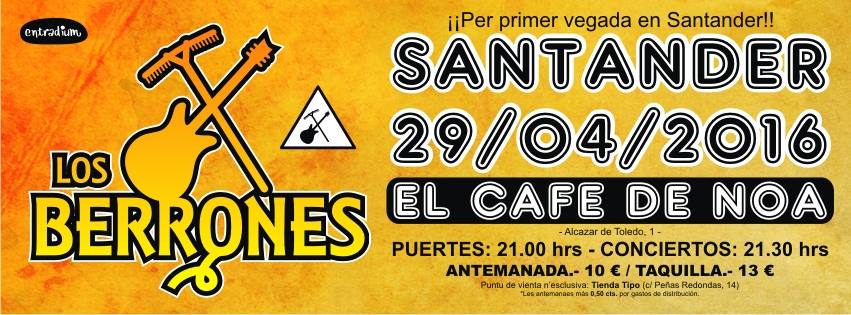 Concierto de Los Berrones en el Café de Noa en Santander