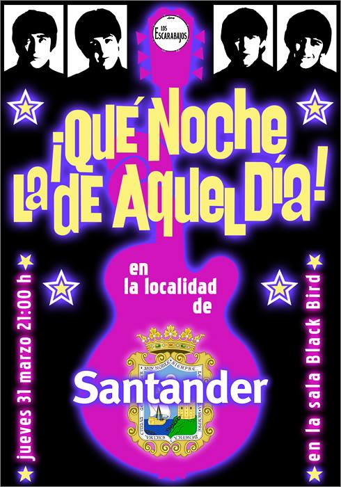 Concierto de Los Escarabajos en el Black Bird de Santander