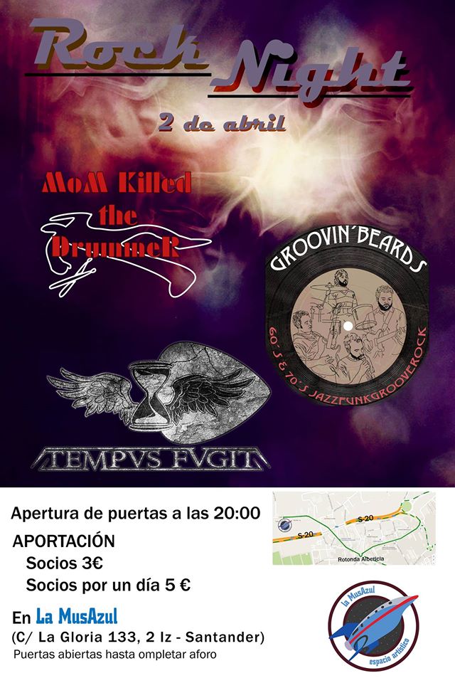 Concierto de Tempvs fugit y Groovin Beards en La MusAzul en Santander