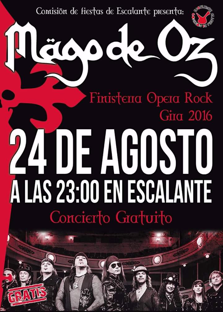 Concierto gratuito de Mago de Oz en Escalante