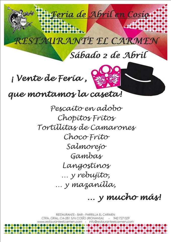 Feria de abril en el Restaurante Carmen en Cosio