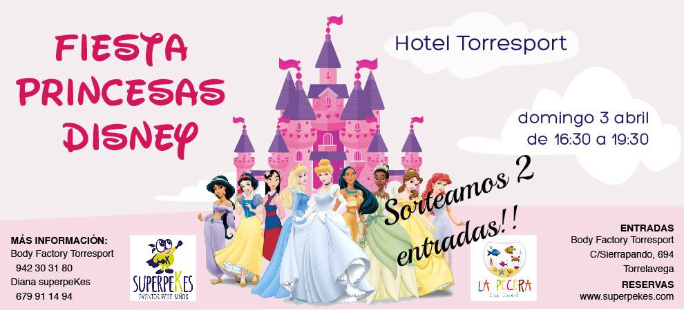 Fiesta princesaas Disney en el Torresport de Torrelavega