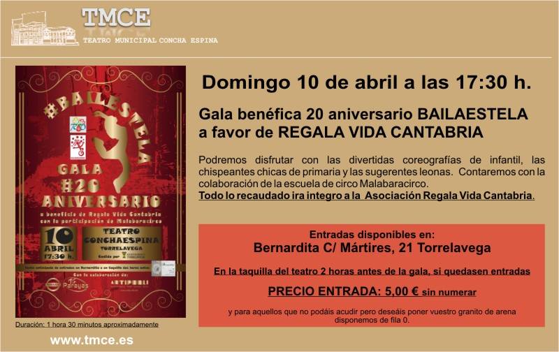 Gala Benéfica 20 aniversario Bailaestela en Torrelavega