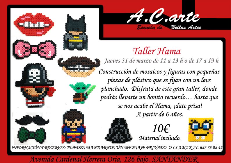 Taller de Hama Beads en A.C. Arte de Santander