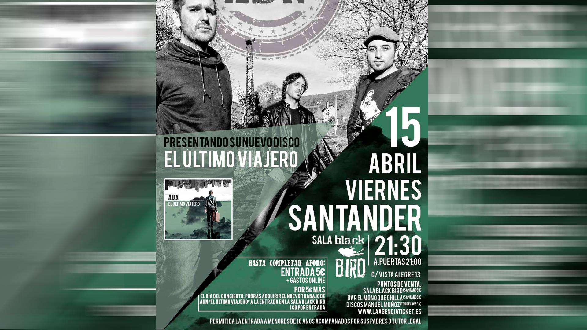 Concierto de ADN en el Black Bird de Santander