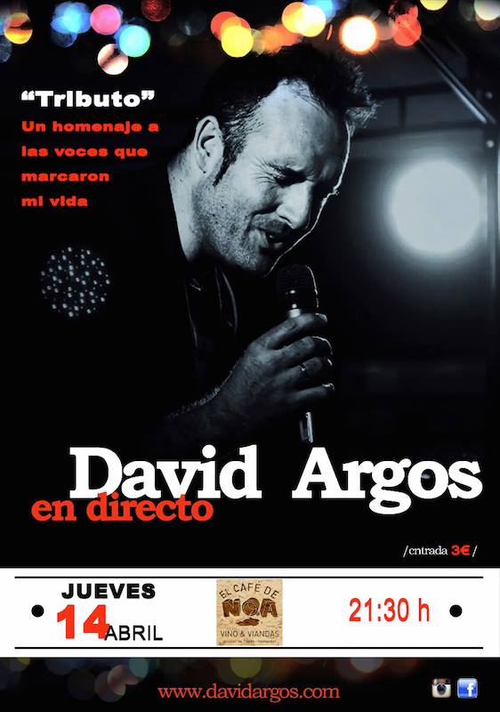 Concierto de David Argos en el Cafe de Noa en Santander