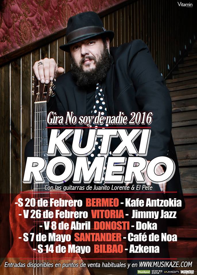 Concierto de Kutxi Romero en el Cafe de Noa en Santander