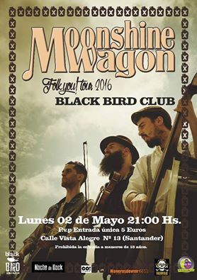 Concierto de Moonshine Wagon en el Black Bird de Santander