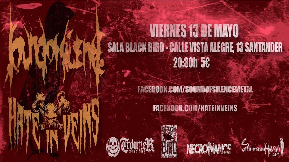 Concierto de Sound Of Silence+Hate In Veins en el Black Bird en Santander