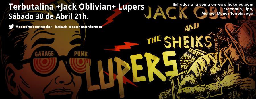 Concierto de Terbutalina, Jack Oblivian y Lupers en Escenario Santander