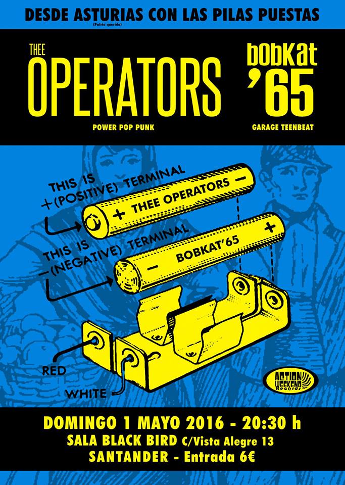 Concierto de thee Operators y Bobkat´65 en el Blck Bird de Santander