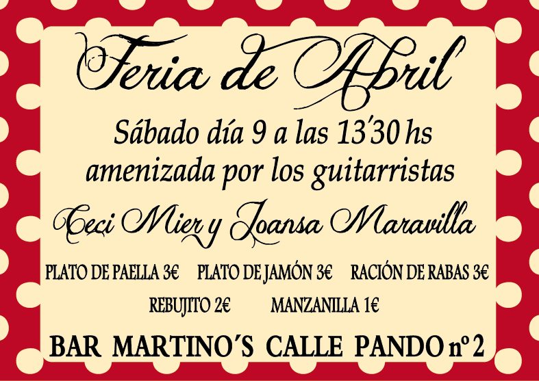 Feria de abril en el Martino´s en Torrelavega