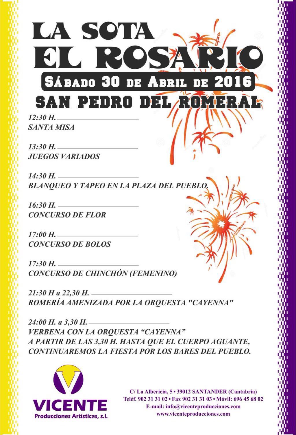 Fiestas de El Rosario en San Pedro del Romeral 2016